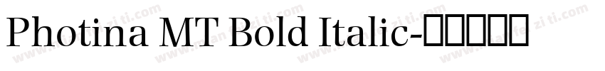 Photina MT Bold Italic字体转换